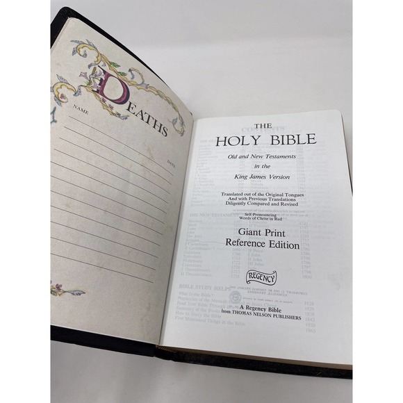 Holy Bible 1976 Giant Print King James Version Red Letter Reference Concordance - Picture 9 of 16